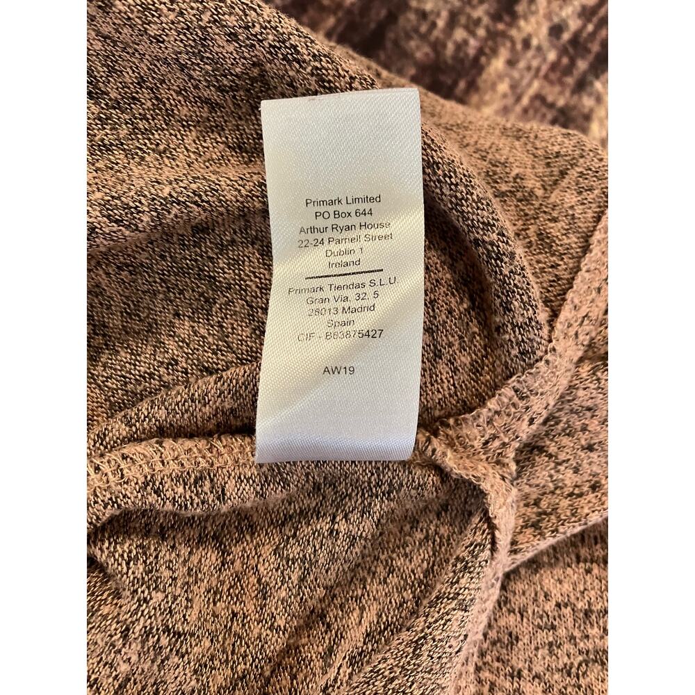 Primark Women's Blush/Gray Supersoft Long Line Short Slv Top | Size L (US10/12) - Picture 7 of 9